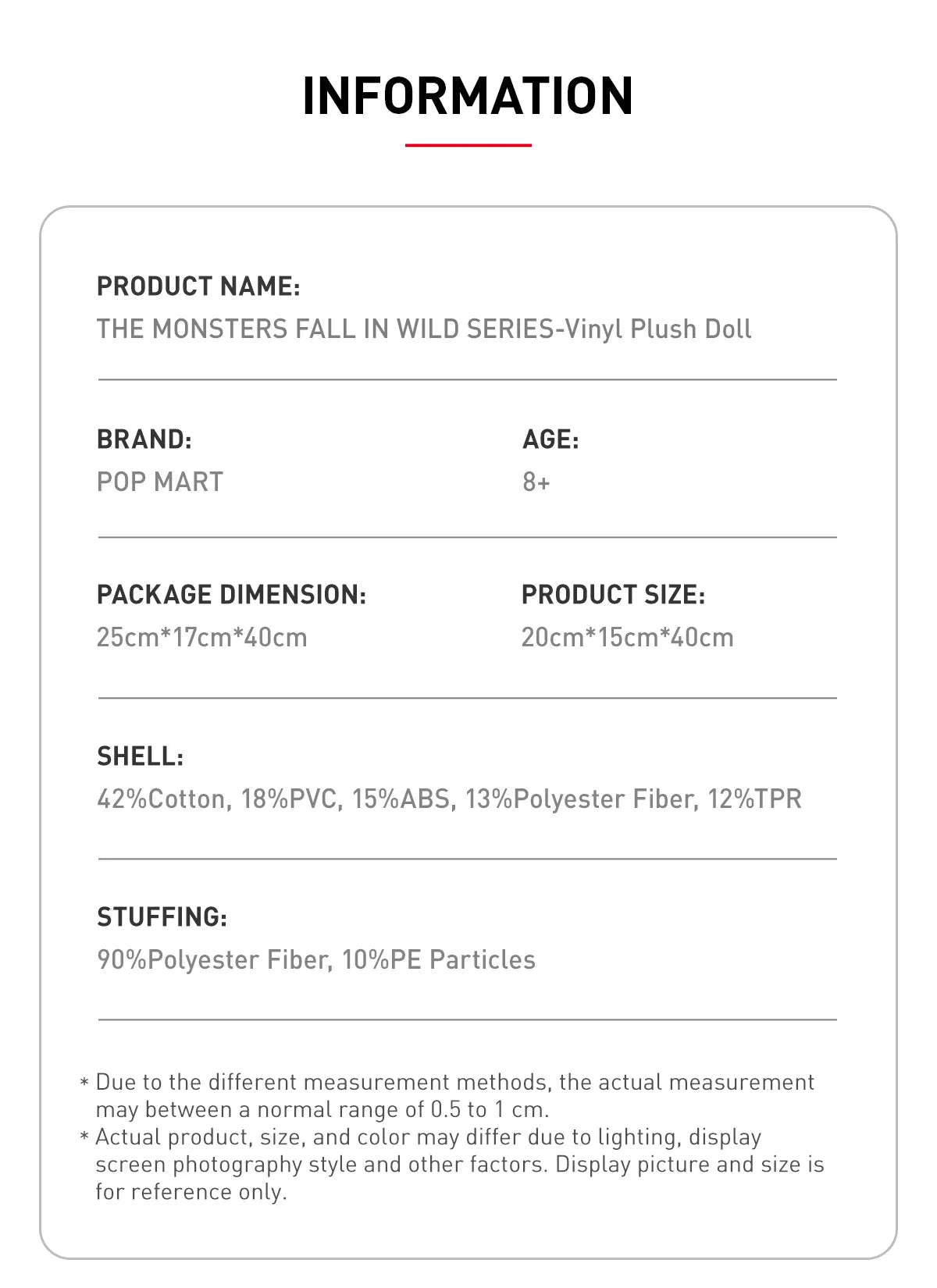 POP MART - THE MONSTERS FALL IN WILD SERIES [IN-STOCK]