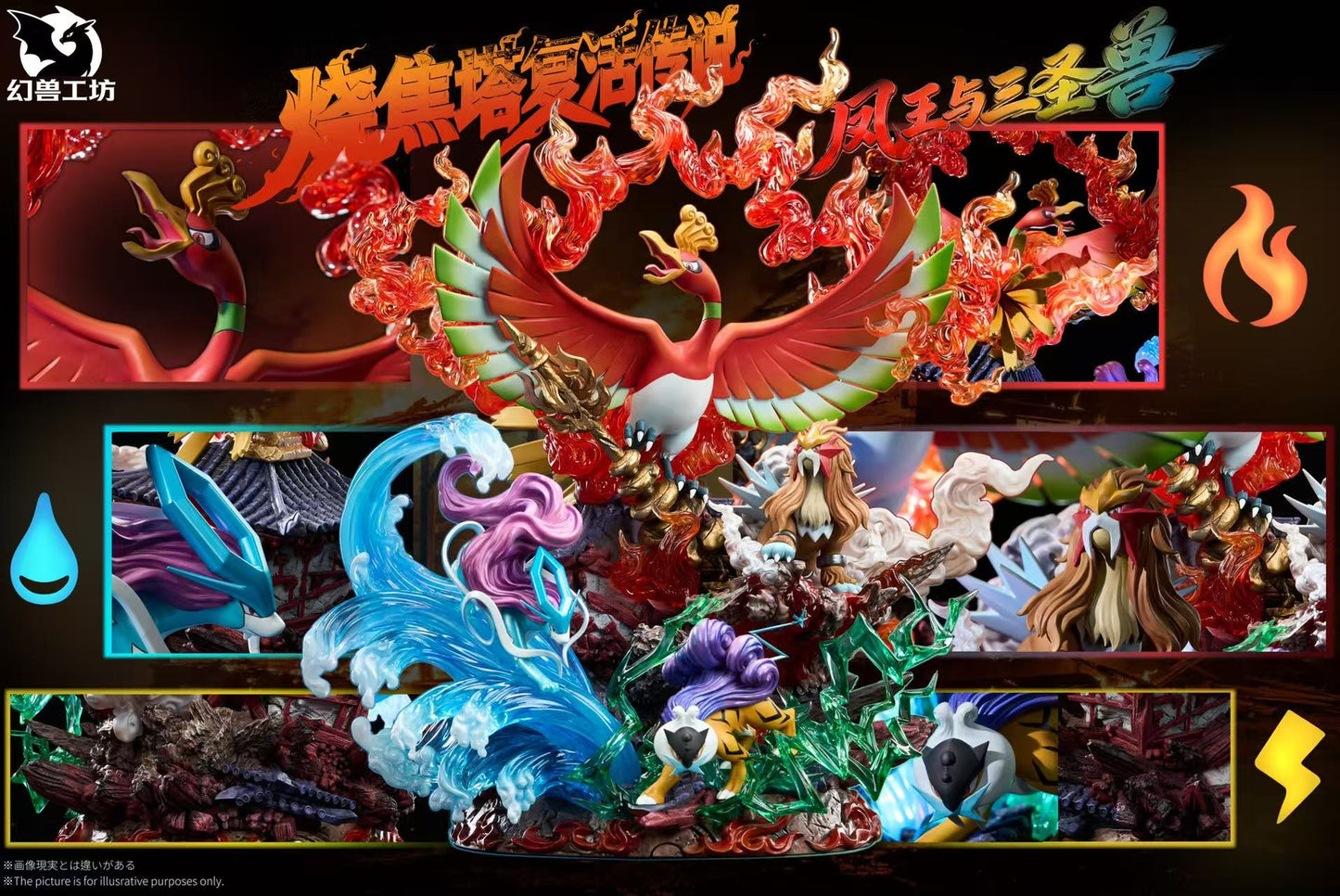 Phantom Beast Studio - Ho-oh and The Three Legendary Beasts [PRE-ORDER]