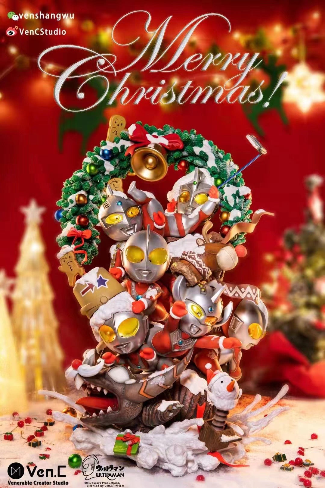 Venerable Creator (Ven.C) Studio - Showa Department Ultraman Christmas Tree (Licensed) [FACTORY READY-STOCK]