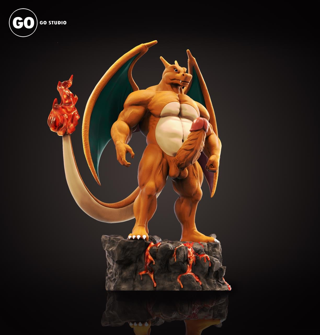 Mega Charizard Y - Pokemon Resin Statue - EGGS Studios [In Stock]