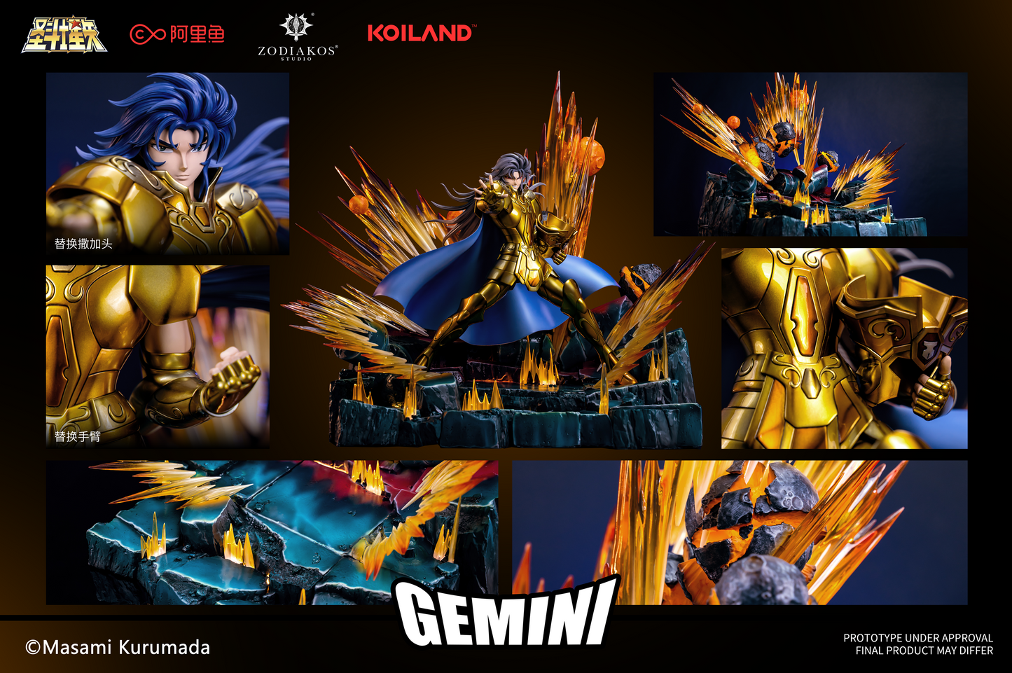 Zodiakos Studio - Saint Seiya Gold Saint Gemini Kanon and Saga (Licensed) [PRE-ORDER CLOSED]