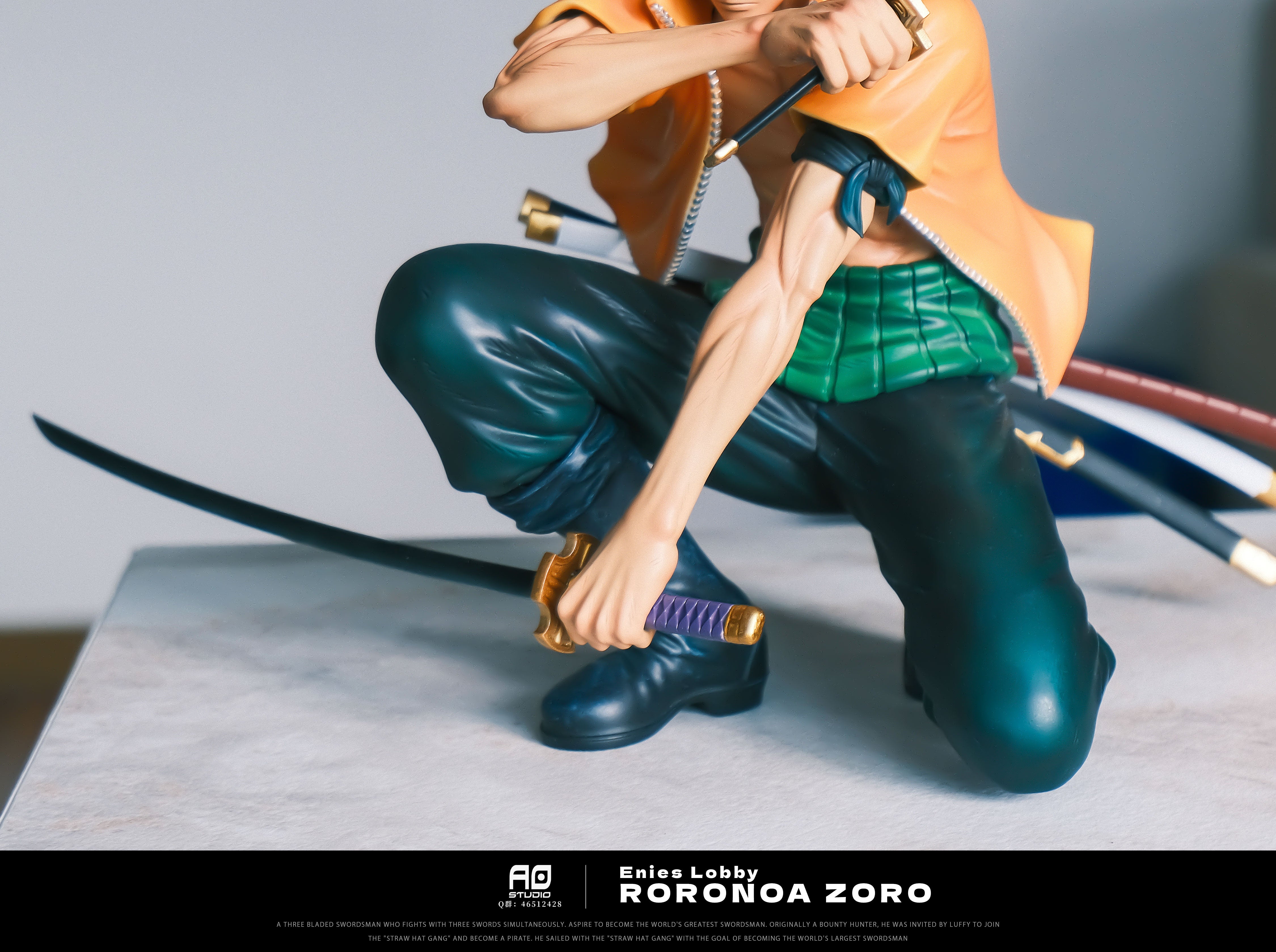 ラスタマン　デニムオーバーオールのアートフィギュア AO Studio - Enies Lobby Zoro [PRE-ORDER CLOSED] – GK Collectors