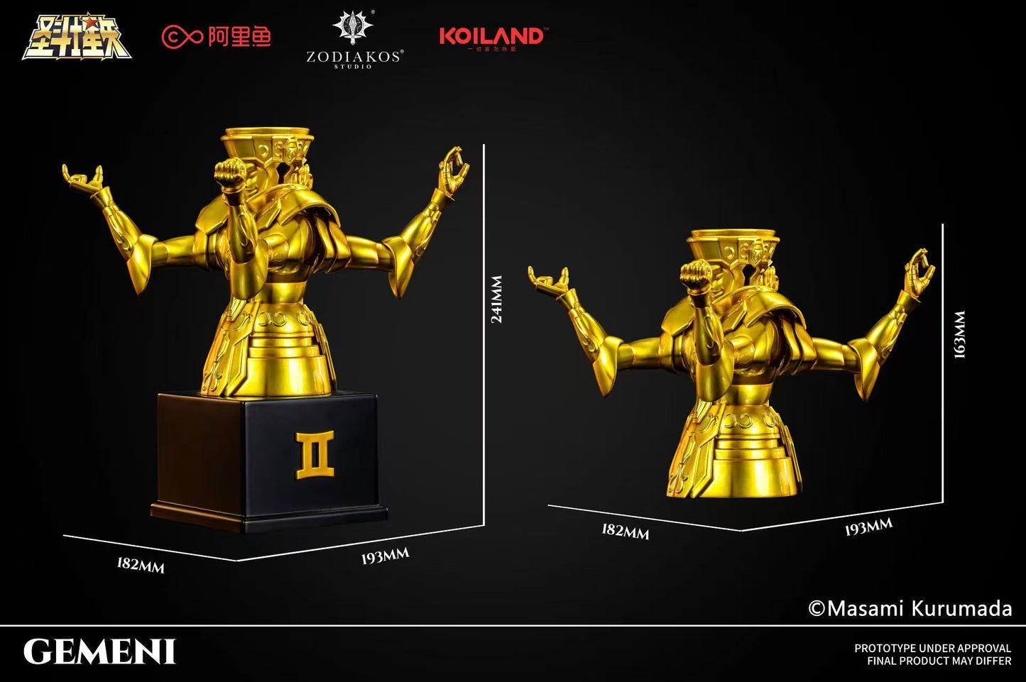 Zodiakos Studio - Saint Seiya Gold Saint Cloth Series Gemini (Licensed) [PRE-ORDER CLOSED]