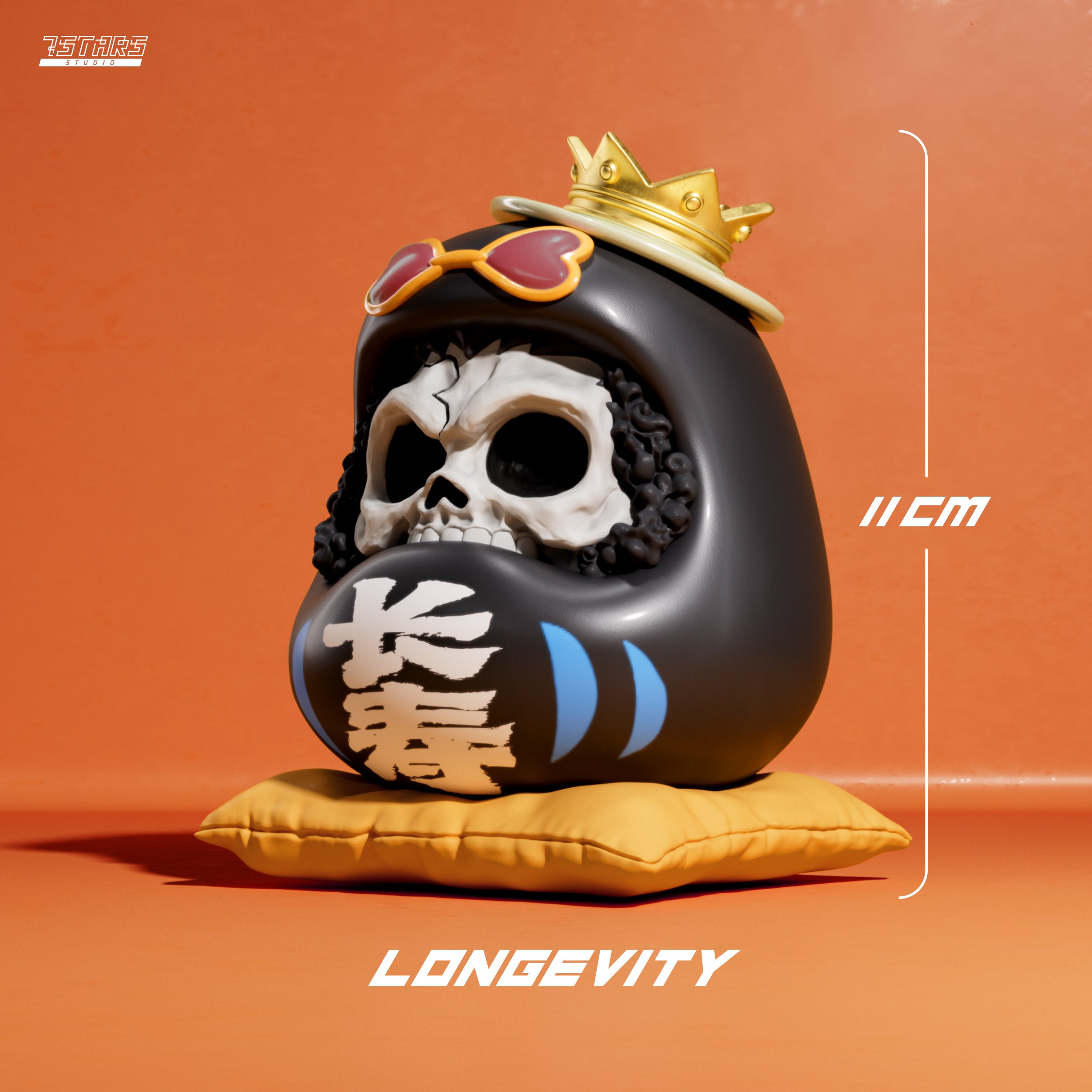 TOUMA One up. ブロッパス SKUTTLE x DOCROSS One Piece - Daruma King Series 001 Nika Monkey D. Luffy by